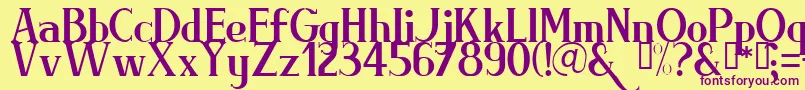 BRIML    Font – Purple Fonts on Yellow Background