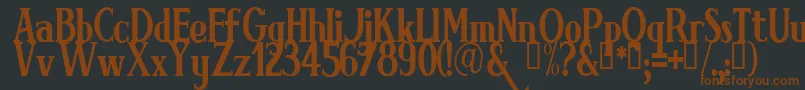Шрифт BRIMN    – коричневые шрифты на чёрном фоне
