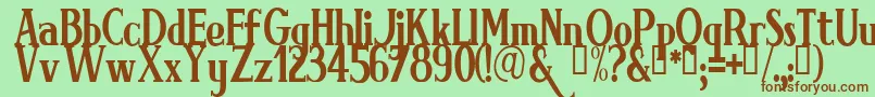 BRIMN    Font – Brown Fonts on Green Background