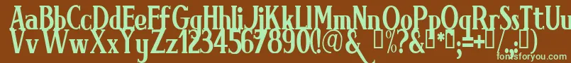 BRIMN    Font – Green Fonts on Brown Background