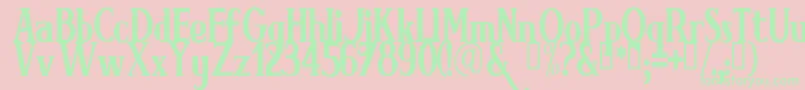 Fonte BRIMN    – fontes verdes em um fundo rosa