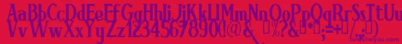 BRIMN    Font – Purple Fonts on Red Background