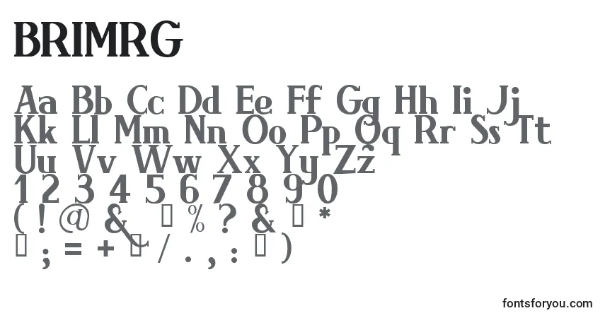 Шрифт BRIMRG   (122168) – алфавит, цифры, специальные символы