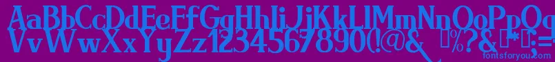 BRIMRG   Font – Blue Fonts on Purple Background