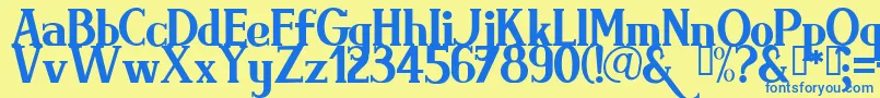 BRIMRG   Font – Blue Fonts on Yellow Background