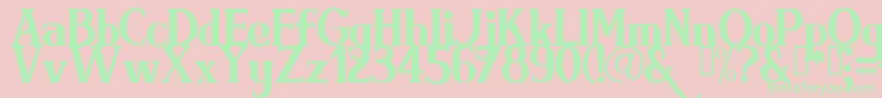 BRIMRG   Font – Green Fonts on Pink Background