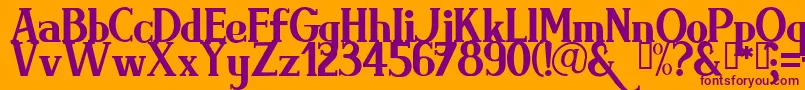 BRIMRG   Font – Purple Fonts on Orange Background