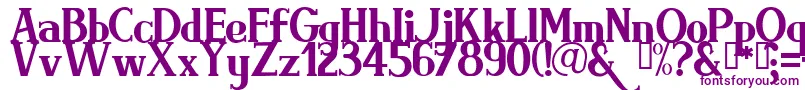 BRIMRG  -Schriftart – Violette Schriften auf weißem Hintergrund