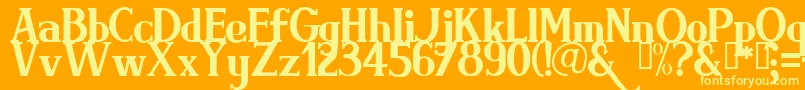BRIMRG   Font – Yellow Fonts on Orange Background