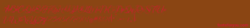Bring Heart Font – Red Fonts on Brown Background
