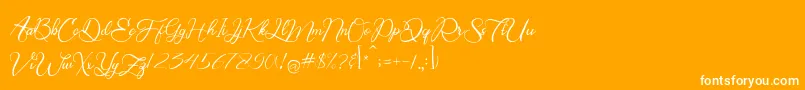 Bring Heart Font – White Fonts on Orange Background