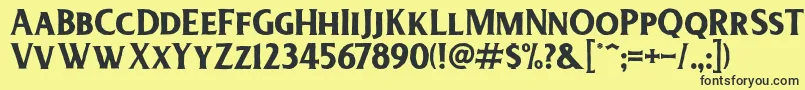 DeadheadRough Font – Black Fonts on Yellow Background
