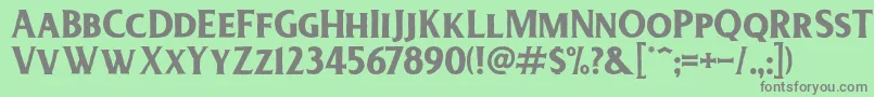 DeadheadRough-Schriftart – Graue Schriften auf grünem Hintergrund