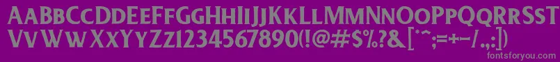 DeadheadRough Font – Gray Fonts on Purple Background
