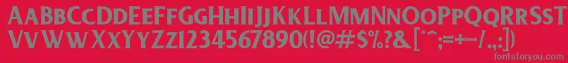 DeadheadRough Font – Gray Fonts on Red Background