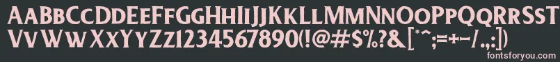 DeadheadRough Font – Pink Fonts on Black Background