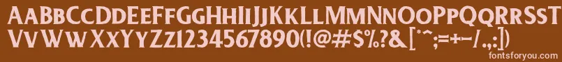 Więcej informacji o czcionce DeadheadRough Czcionka DeadheadRough – różowe czcionki na brązowym tle