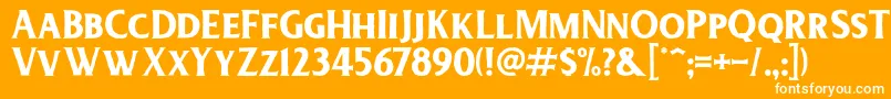 フォントDeadheadRough – オレンジの背景に白い文字