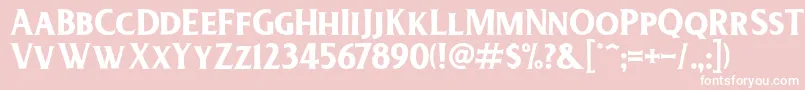 DeadheadRough Font – White Fonts on Pink Background