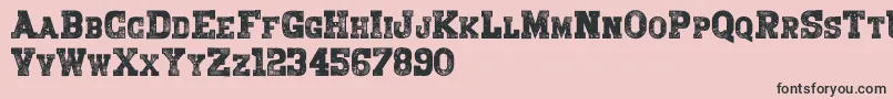 Bring Me A War Font – Black Fonts on Pink Background