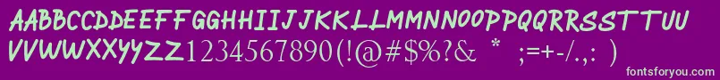 BRINGDOWN Font – Green Fonts on Purple Background