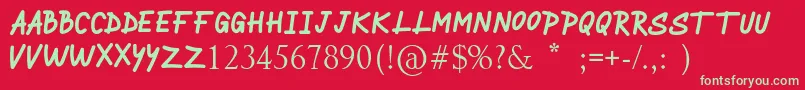 BRINGDOWN Font – Green Fonts on Red Background
