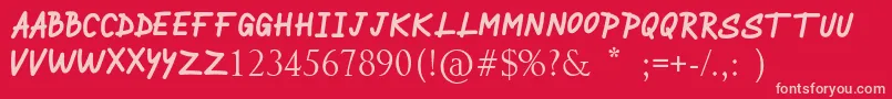 BRINGDOWN Font – Pink Fonts on Red Background
