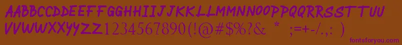 BRINGDOWN Font – Purple Fonts on Brown Background
