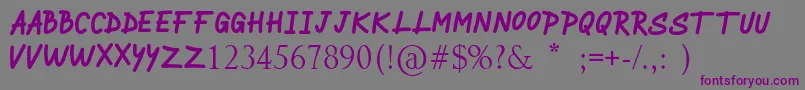 BRINGDOWN Font – Purple Fonts on Gray Background