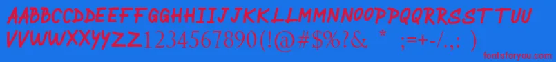 Шрифт BRINGDOWN – красные шрифты на синем фоне