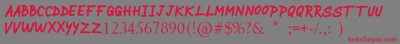 BRINGDOWN Font – Red Fonts on Gray Background