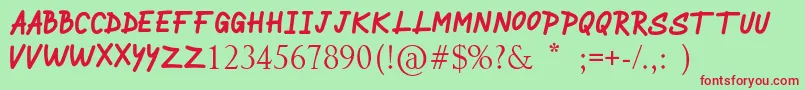 BRINGDOWN Font – Red Fonts on Green Background