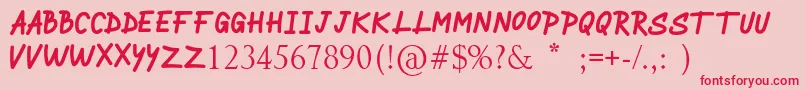 BRINGDOWN Font – Red Fonts on Pink Background