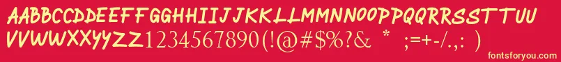 フォントBRINGDOWN – 黄色の文字、赤い背景