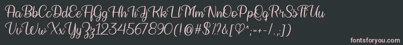 Bringing on the Heartbreak   Font – Pink Fonts on Black Background
