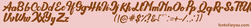 Brioche Font – Brown Fonts on Pink Background