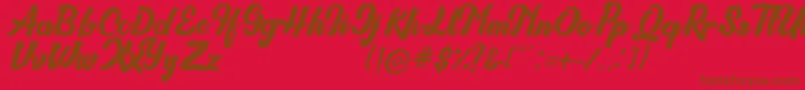 Brioche Font – Brown Fonts on Red Background