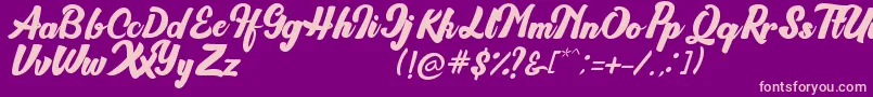 Brioche Font – Pink Fonts on Purple Background
