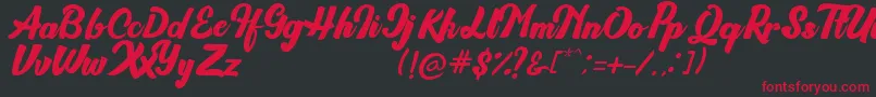 Brioche Font – Red Fonts on Black Background
