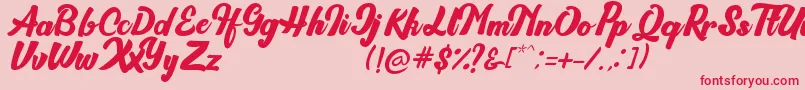 Brioche Font – Red Fonts on Pink Background