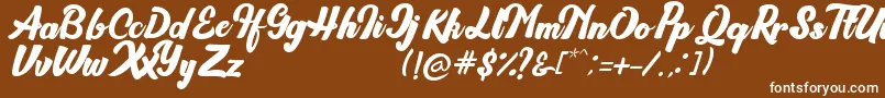 Brioche Font – White Fonts on Brown Background