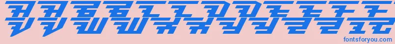 brisk italic Font – Blue Fonts on Pink Background