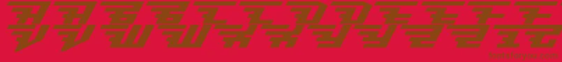 brisk italic Font – Brown Fonts on Red Background