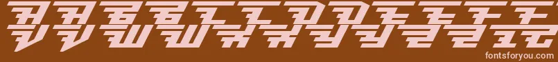 brisk italic Font – Pink Fonts on Brown Background