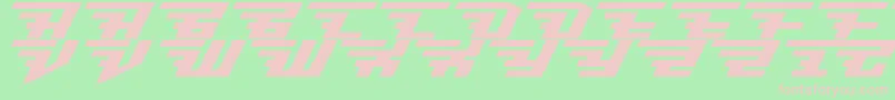 brisk italic Font – Pink Fonts on Green Background