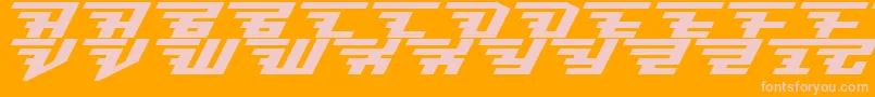 brisk italic Font – Pink Fonts on Orange Background