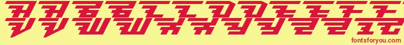 brisk italic-fontti – punaiset fontit keltaisella taustalla