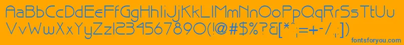 brisk Font – Blue Fonts on Orange Background