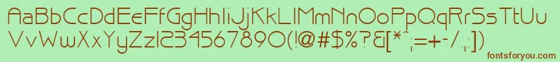brisk Font – Brown Fonts on Green Background