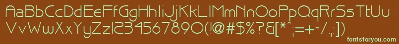 brisk Font – Green Fonts on Brown Background